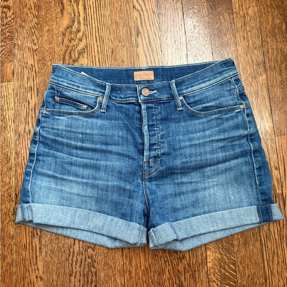 Mother Denim Vagabond Cuffed Shorts Size 25